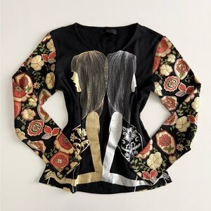 Custo Barcelona lady floral graphic top